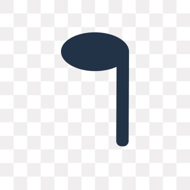 Saydam arka plan üzerinde çeyrek nota saydamlık kavramı izole çeyrek nota vektör simge kullandığınız web ve mobil olabilir