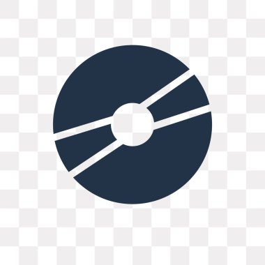 Saydam arka plan üzerinde Dvd disk saydamlık kavramı izole Dvd yuvarlak yüzey vektör simge kullandığınız web ve mobil olabilir