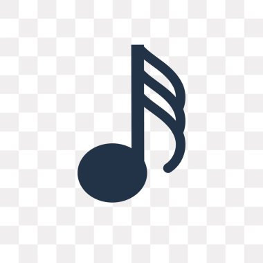 Saydam arka plan üzerinde Demisemiquaver saydamlık kavramı izole demisemiquaver vektör simge kullandığınız web ve mobil olabilir