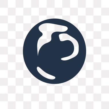 Kullandığınız web ve Mobil Dünya vektör simge şeffaf arka plan üzerinde dünya saydamlık kavramı izole olabilir