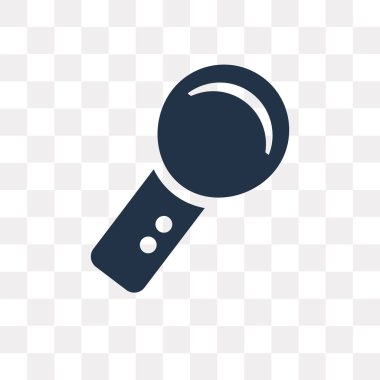 Mikrofon vektör simgesi üzerinde şeffaf arka plan izole el, el mikrofon saydamlık kavramı kullanılan web ve mobil olabilir