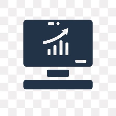 Saydam arka plan üzerinde monitör saydamlık kavramı izole monitör vektör simge kullandığınız web ve mobil olabilir