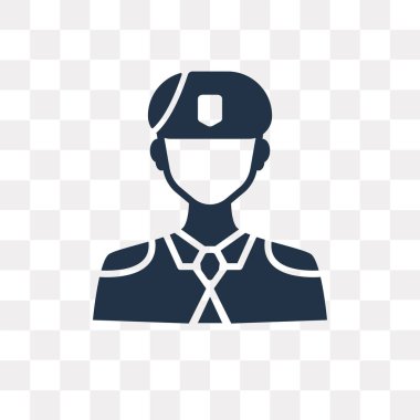 Saydam arka plan üzerinde asker saydamlık kavramı izole asker vektör simge kullandığınız web ve mobil olabilir