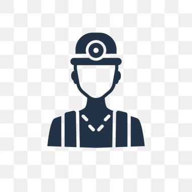 Saydam arka plan üzerinde madenci saydamlık kavramı izole madenci vektör simge kullandığınız web ve mobil olabilir