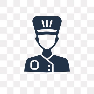 Şef vektör simge şeffaf arka plan üzerinde Şef saydamlık kavramı izole kullanılan web ve mobil olabilir