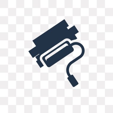 Boya rulo şeffaf arka plan üzerinde boya rulo saydamlık kavramı olabilir izole vektör simge kullandığınız web ve mobil