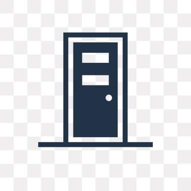 Saydam arka plan üzerinde kapı saydamlık kavramı izole kapı vektör simge kullandığınız web ve mobil olabilir