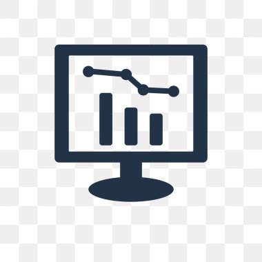 Analytics şeffaf arka plan üzerinde izole simge vektör, Analytics saydamlık kavramı kullanılan web ve mobil olabilir