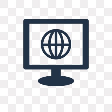 Kullandığınız web ve mobil tarayıcı vektör simge şeffaf arka plan üzerinde tarayıcı saydamlık kavramı izole olabilir