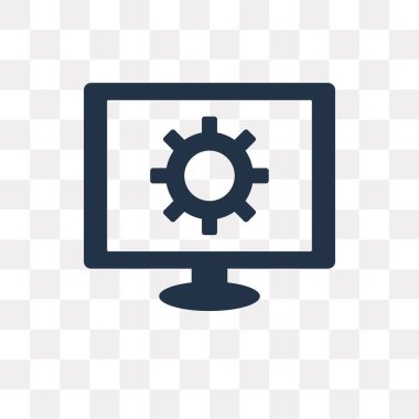 Kullandığınız web ve mobil ekran vektör simge şeffaf arka plan, ekran saydamlık kavramı izole olabilir