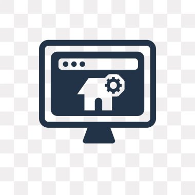 Ana sayfa vektör simge şeffaf arka plan üzerinde ana sayfa saydamlık kavramı izole kullanılan web ve mobil olabilir