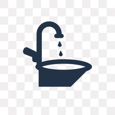 Saydam arka plan üzerinde musluk saydamlık kavramı izole musluk vektör simge kullandığınız web ve mobil olabilir