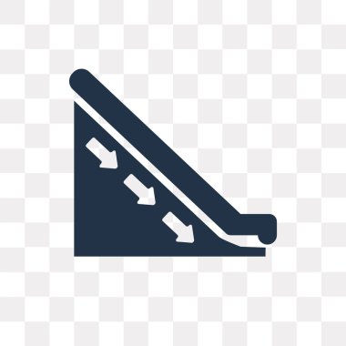 Yürüyen merdiven vektör simge şeffaf arka plan üzerinde yürüyen merdiven saydamlık kavramı izole kullanılan web ve mobil olabilir