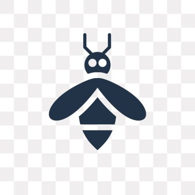 Saydam arka plan üzerinde arı saydamlık kavramı izole arı vektör simge kullandığınız web ve mobil olabilir