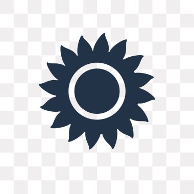 Saydam arka plan üzerinde ayçiçeği saydamlık kavramı izole ayçiçeği vektör simge kullandığınız web ve mobil olabilir