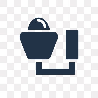 Saydam arka plan üzerinde lamba saydamlık kavramı izole lamba vektör simge kullandığınız web ve mobil olabilir