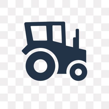 Saydam arka plan üzerinde traktör saydamlık kavramı izole traktör vektör simge kullandığınız web ve mobil olabilir