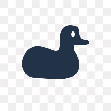 Ördek şeffaf arka plan üzerinde izole simge vektör, ördek saydamlık kavramı kullanılan web ve mobil olabilir