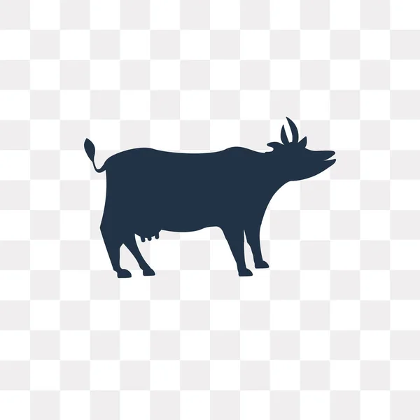 Icône Vectorielle Vache Isolée Sur Fond Transparent Concept Transparence Vache — Image vectorielle