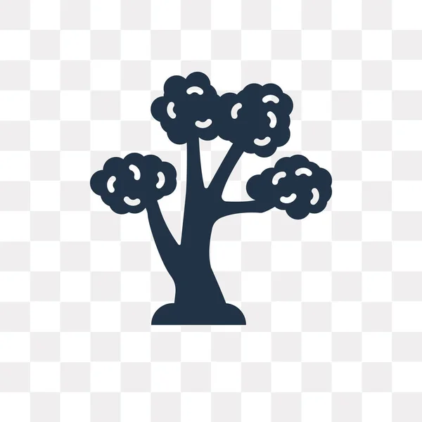 Árbol Icono Vectorial Aislado Sobre Fondo Transparente Árbol Concepto Transparencia — Vector de stock