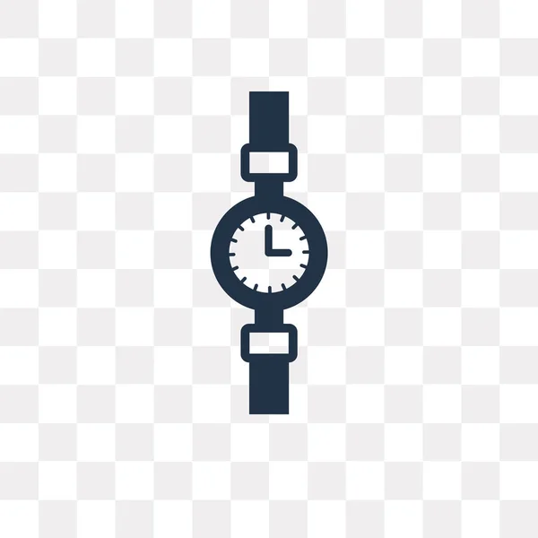 Icono Del Vector Del Reloj Aislado Sobre Fondo Transparente Concepto — Archivo Imágenes Vectoriales