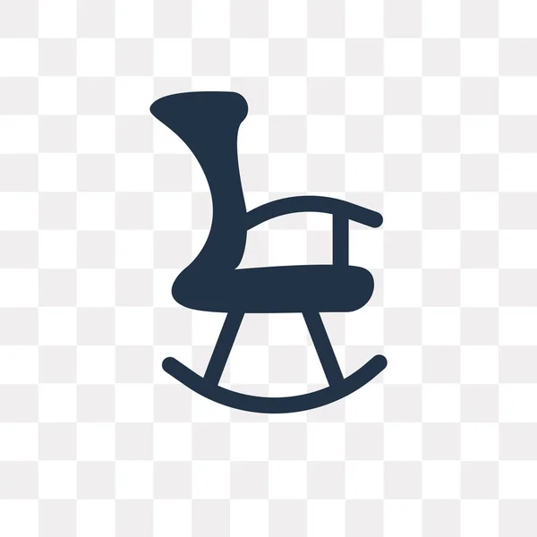 Векторный Значок Кресла Качалки Изолирован Прозрачном Фоне Концепция Прозрачности Кресла — стоковый вектор