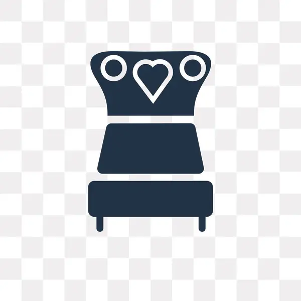 Bett Vektor Symbol Isoliert Auf Transparentem Hintergrund Bett Transparenz Konzept — Stockvektor