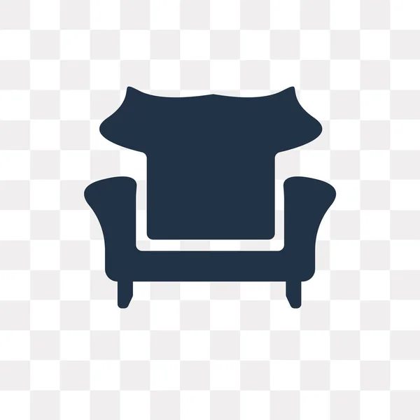扶手椅向量图标隔离在透明背景下 扶手椅透明度概念可用于 Web 和移动 — 图库矢量图片