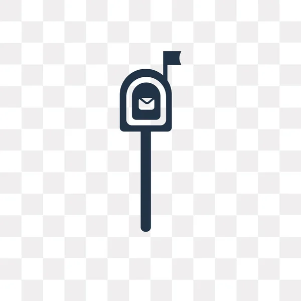 Mailbox Vektor Symbol Isoliert Auf Transparentem Hintergrund Mailbox Transparenz Konzept — Stockvektor