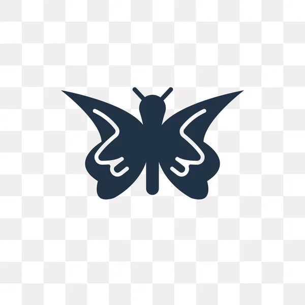 Векторні Значки Метеликів Ізольовані Прозорому Фоні Концепція Прозорості Метеликів Може — стоковий вектор