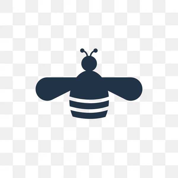 蜜蜂矢量图标在透明背景下隔离 蜜蜂透明度概念可用于 Web 和移动 — 图库矢量图片