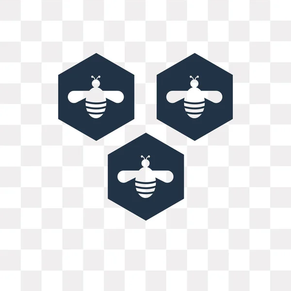 Voštinový Vektorové Ikony Izolované Průhledné Pozadí Koncept Transparentnosti Honeycomb Může — Stockový vektor