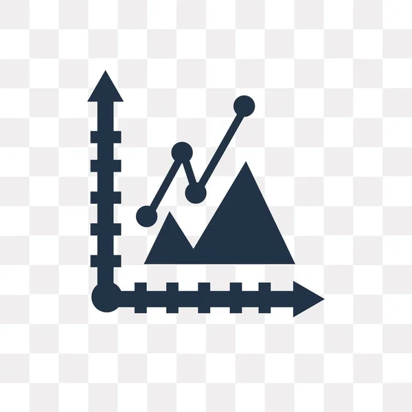 Line chart vector icon isolated on transparent background, Line chart transparency concept can be used web and mobile