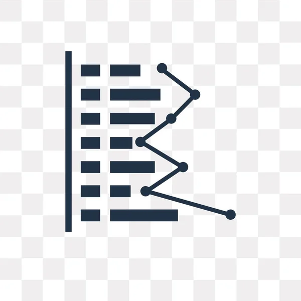 Bar Diagram Vector Icon Elszigetelt Átlátszó Háttér Sávdiagram Átláthatóság Koncepció — Stock Vector