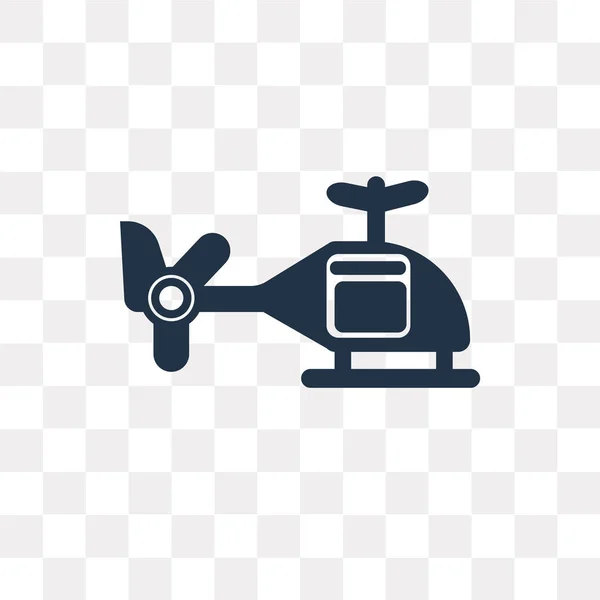 Helikopter Vector Pictogram Geïsoleerd Transparante Achtergrond Helikopter Transparantie Concept Kunnen — Stockvector