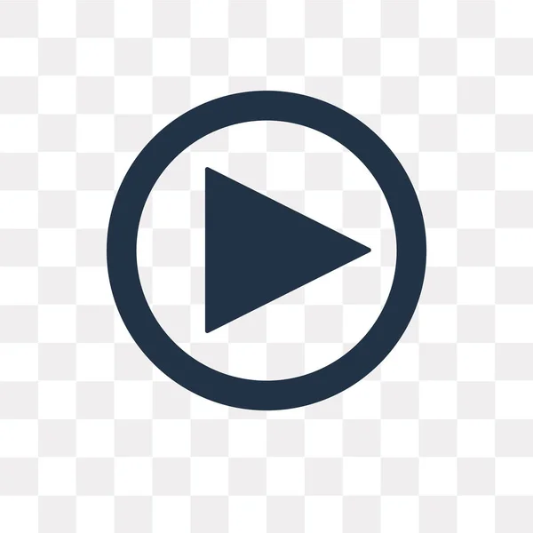 Film oyuncu Yürüt düğmesini vektör simgesi şeffaf arka plan üzerinde film oyuncu Yürüt düğmesini saydamlık kavramı izole olabilir kullanılan web ve mobil