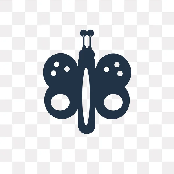 Icono Vector Mariposa Aislado Sobre Fondo Transparente Concepto Transparencia Mariposa — Archivo Imágenes Vectoriales