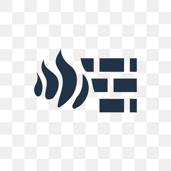 Firewall Vektor Symbol Isoliert Auf Transparentem Hintergrund Firewall Transparenz Konzept — Stockvektor