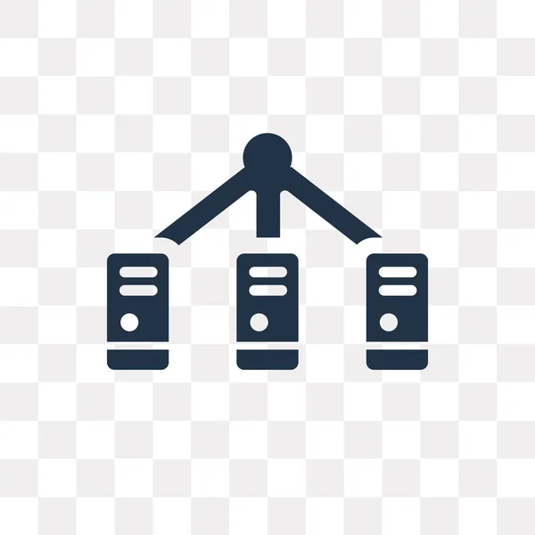 Server Vektor Symbol Isoliert Auf Transparentem Hintergrund Server Transparenz Konzept — Stockvektor