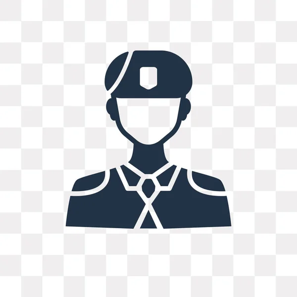 Voják Vektorové Ikony Izolované Průhledné Pozadí Koncept Transparentnosti Voják Může — Stockový vektor