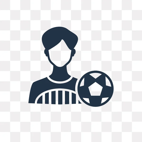 Fútbol Jugador Vector Icono Aislado Sobre Fondo Transparente Fútbol Jugador — Vector de stock