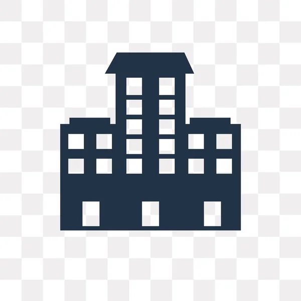Gebäude Vektor Symbol Isoliert Auf Transparentem Hintergrund Gebäude Transparenzkonzept Kann — Stockvektor