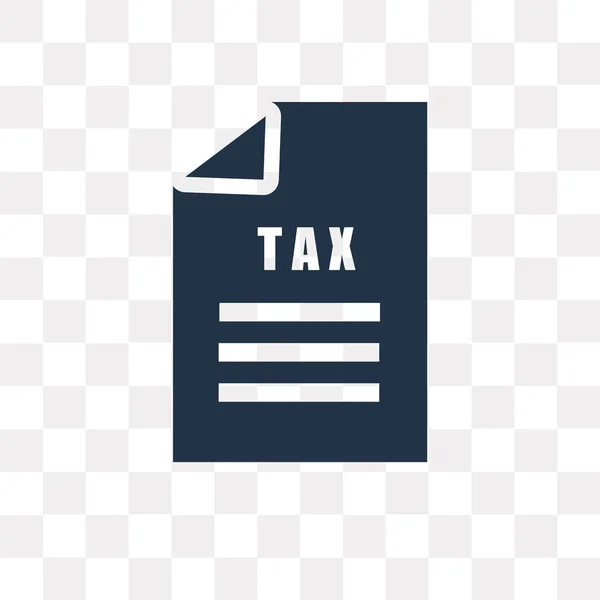 Ícone Vetor Impostos Isolado Fundo Transparente Conceito Transparência Impostos Pode — Vetor de Stock