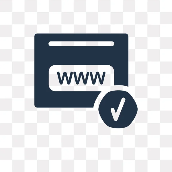 Domain Registrierung Vektor Symbol Auf Transparentem Hintergrund Isoliert Kann Domain — Stockvektor