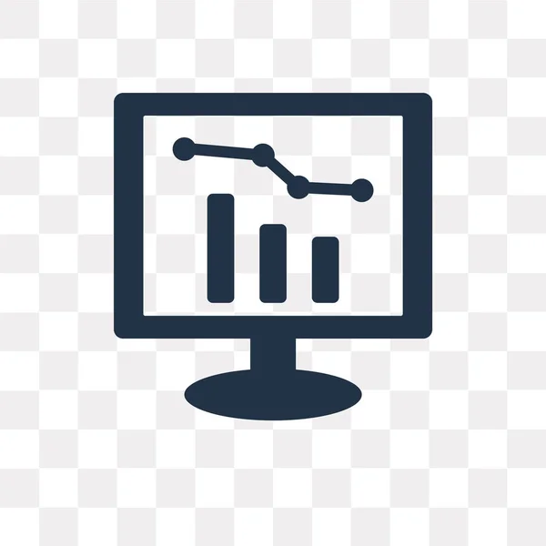 Icono Vector Analítico Aislado Fondo Transparente Concepto Transparencia Analítica Puede — Vector de stock