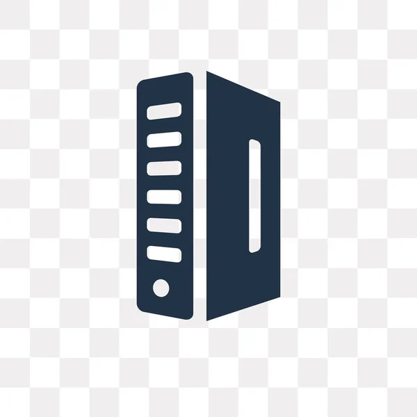Icona Vettoriale Del Server Isolata Sfondo Trasparente Concetto Trasparenza Del — Vettoriale Stock