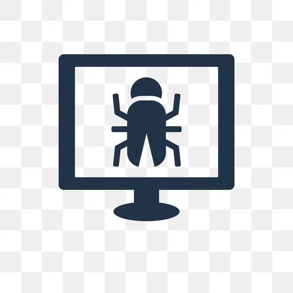 Bug Vector Icon Isolated Transparent Background Bug Transparency Concept Can — Stock Vector