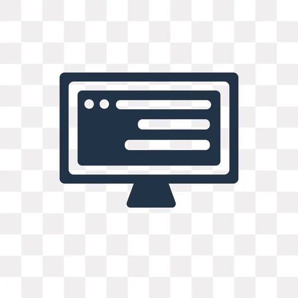 Icona Vettoriale Del Browser Isolata Sfondo Trasparente Concetto Trasparenza Del — Vettoriale Stock