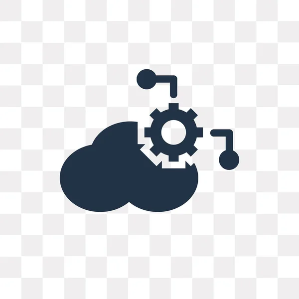 Icône Vectorielle Cloud Computing Isolée Sur Fond Transparent Concept Transparence — Image vectorielle