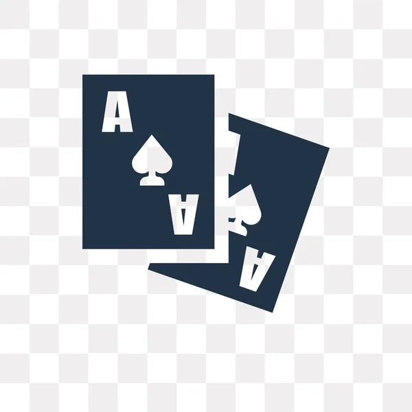 Aas Voor Schoppen Vector Icon Geïsoleerd Transparante Achtergrond Ace Spades — Stockvector